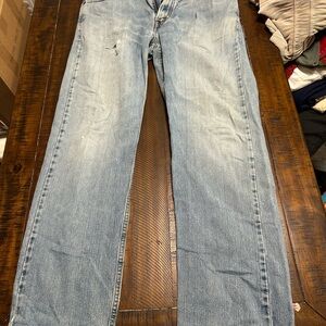 Levi's 505 Light Blue Straight Jeans 38x32